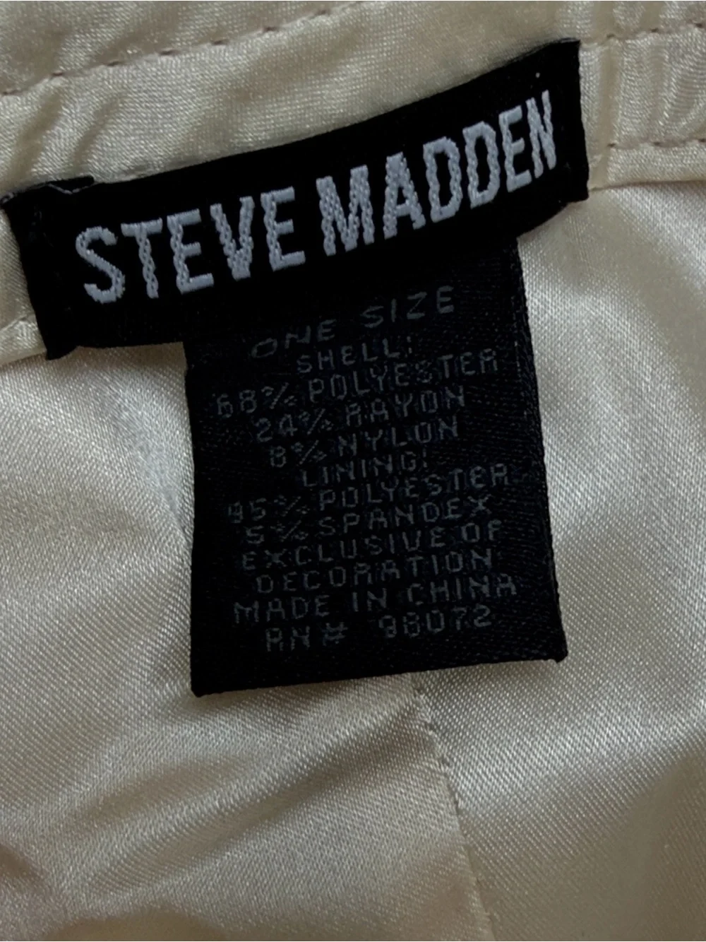 Steve Madden Beige Smiley Cap